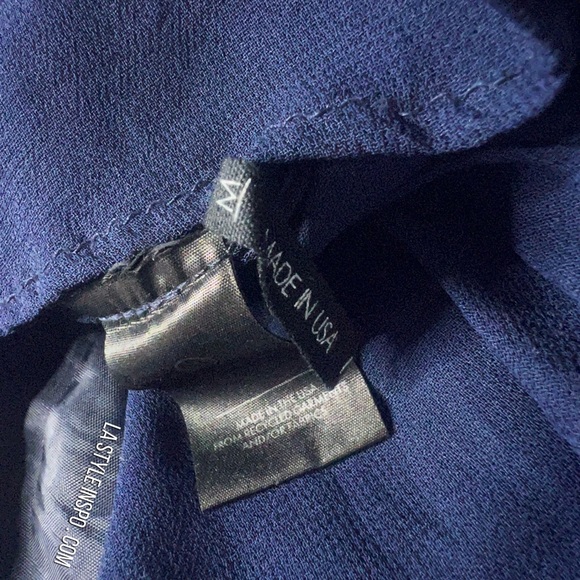 Reformation Silk Dress V Neck Blue Navy Size Medium - Picture 7 of 7